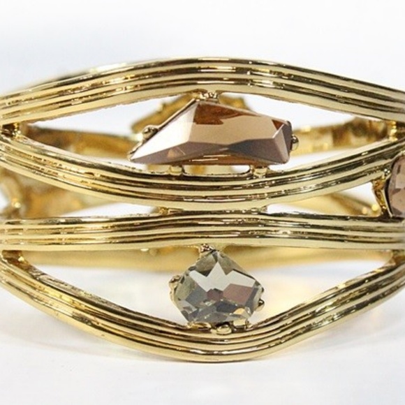 RLM Soho Jewelry - RLM Soho Gold Tone Hinged Bracelet
